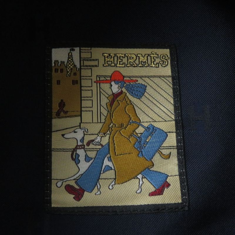 Hermes 100% Cashmere With Silver Serie Buttons Silk Blend Lining Saint