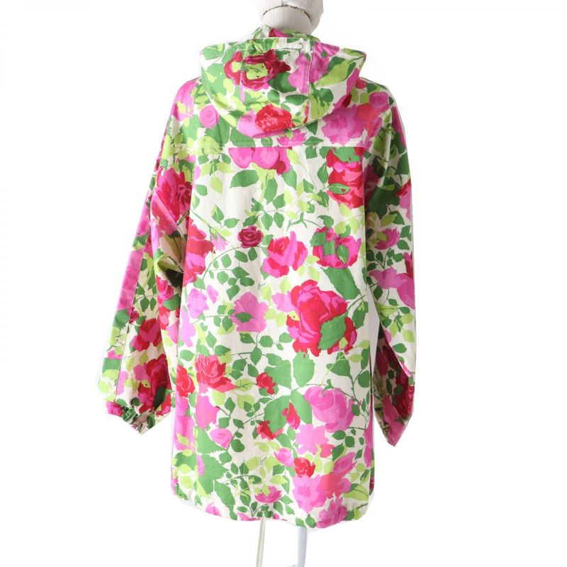 Hermes 21SS Gucci Kenscott 650618 Women's Half Zip Rose Print Hoodie/anorak