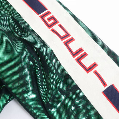 Gucci 545652 Line Design Zipup Oversized Laminated Track Jacket/blouson Green M