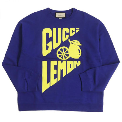 22SS Gucci 681217 Lemon Print 100% Cotton Long Sleeve Long Sleeve Sweatshirt/tra