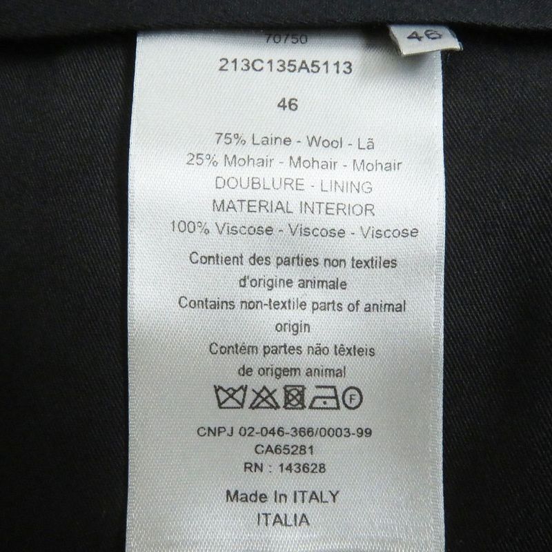 2022 DIOR/DIOR Homme 213c135a5113 Wool And Mohair Single Slacks/trousers Navy