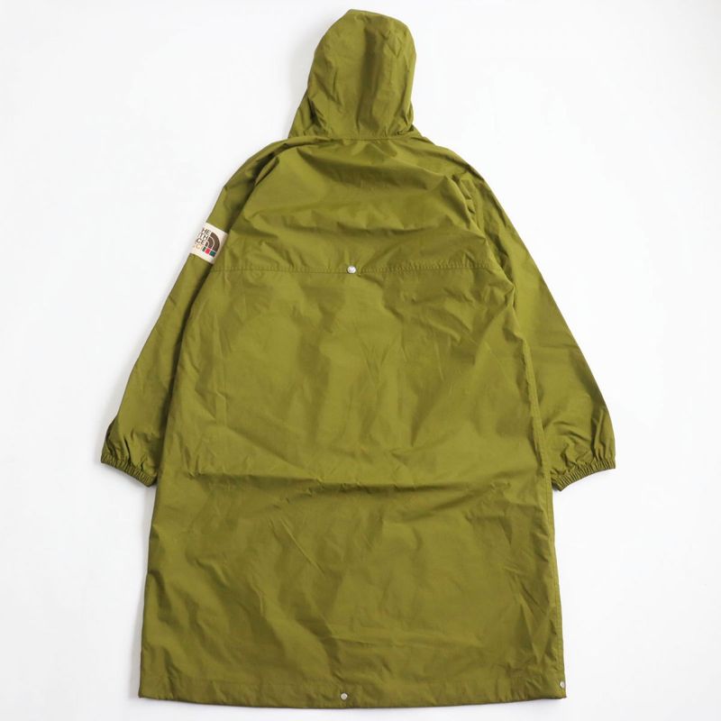 Gucci North Face 648874 Rain Anorak Hoodie With Logo Patch Khaki S Made In
