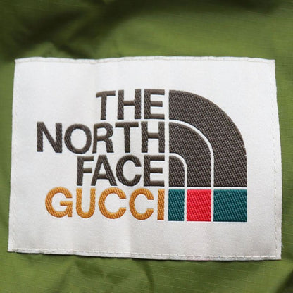 Gucci North Face 648874 Rain Anorak Hoodie With Logo Patch Khaki S Made In