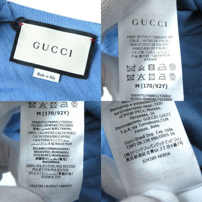 Gucci 20AW 624289 Interlocking G Embroidery 100% Cashmere Long Sleeves