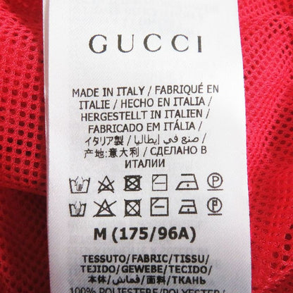 21AW Gucci 653373 Logo Patch Side Web Line Shiny Jersey Hoodie/hoodie Red M