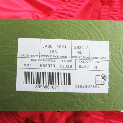 21AW Gucci 653373 Logo Patch Side Web Line Shiny Jersey Hoodie/hoodie Red M