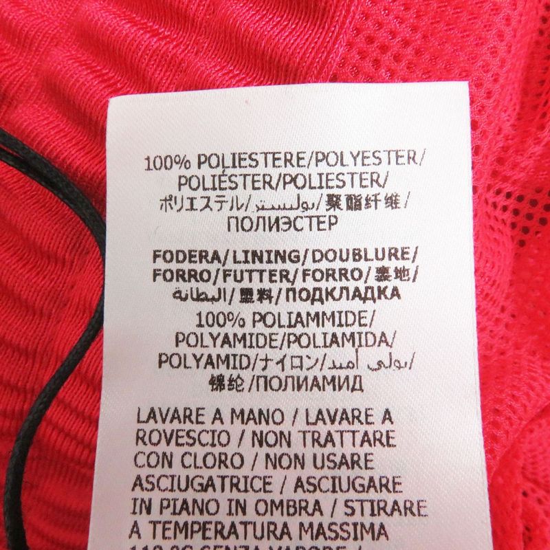 21AW Gucci 653373 Logo Patch Side Web Line Shiny Jersey Hoodie/hoodie Red M