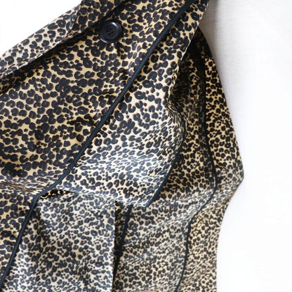 Hermes Louis Vuitton Women's Nylon Trench Coat Leopard Print