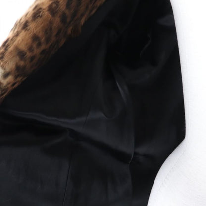 Hermes 18 Saint Laurent Paris 526075 Women's Rabbit Fur Coat Leopard