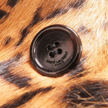 Hermes 18 Saint Laurent Paris 526075 Women's Rabbit Fur Coat Leopard