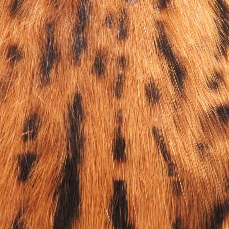 Hermes 18 Saint Laurent Paris 526075 Women's Rabbit Fur Coat Leopard