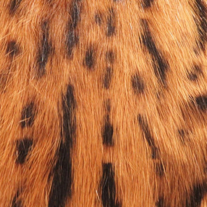 Hermes 18 Saint Laurent Paris 526075 Women's Rabbit Fur Coat Leopard