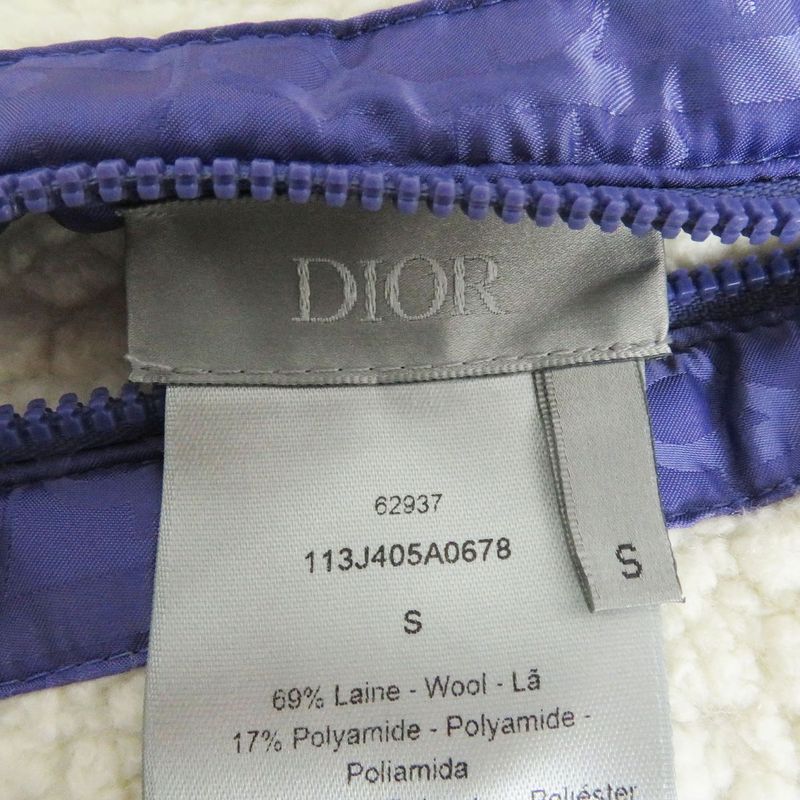 21SS DIOR/ DIOR Homme 113j405a0678 Oblique Saddle Pocket Reversible Fleece