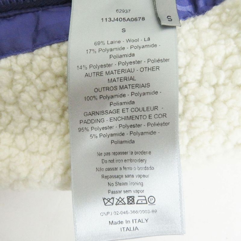 21SS DIOR/ DIOR Homme 113j405a0678 Oblique Saddle Pocket Reversible Fleece