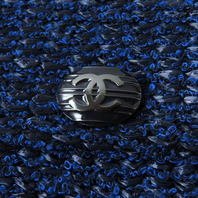 Hermes French CHANEL P47491 Women's Tweed Tight Skirt With Coco Mark Plate