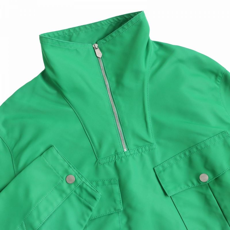 Hermes 2022 Half-zip Pullover Shirt With Serie Buttons Green 46 Men's Made In