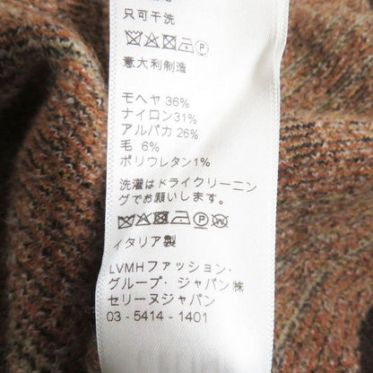 21AW Celine 2a26k730m Plaid Brushed Mohair Alpaca Blend Long Cardigan/knit