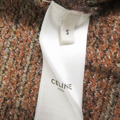 21AW Celine 2a26k730m Plaid Brushed Mohair Alpaca Blend Long Cardigan/knit