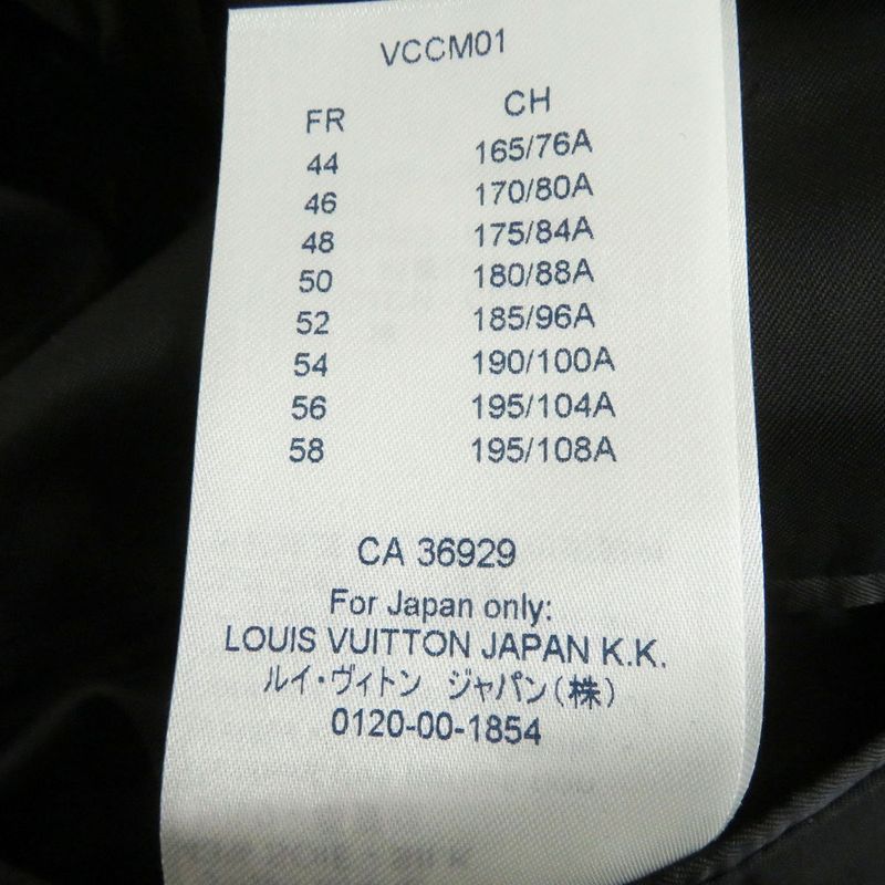 20AW Louis Vuitton Shadow Monogram Camouflage Single Tailored Jacket Black With