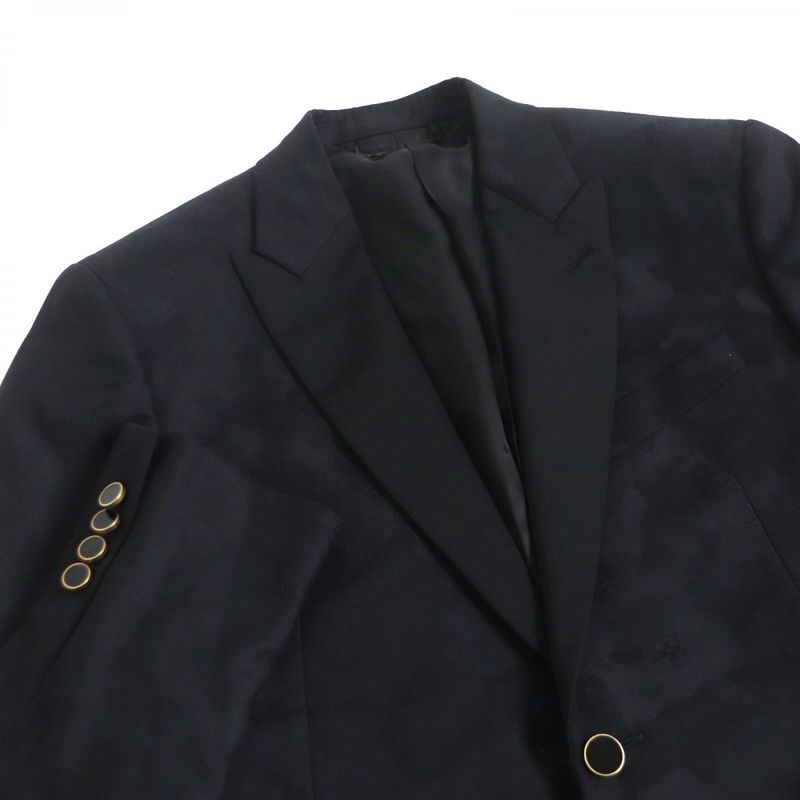20AW Louis Vuitton Shadow Monogram Camouflage Single Tailored Jacket Black With