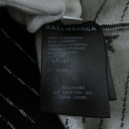 Balenciaga 2019 559078 Crew Neck Jacquard Logo Knit Sweater Women's