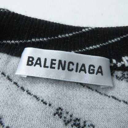 Balenciaga 2019 559078 Crew Neck Jacquard Logo Knit Sweater Women's