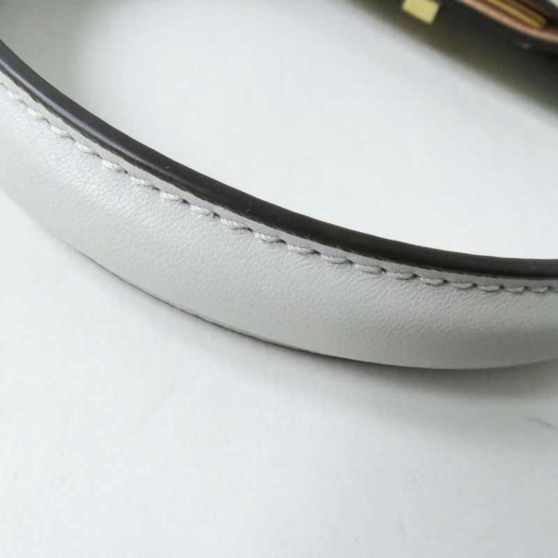 Fendi 8bn321 Peekaboo Icieux Medium 2 Way Hand/shoulder Bag Light Gray