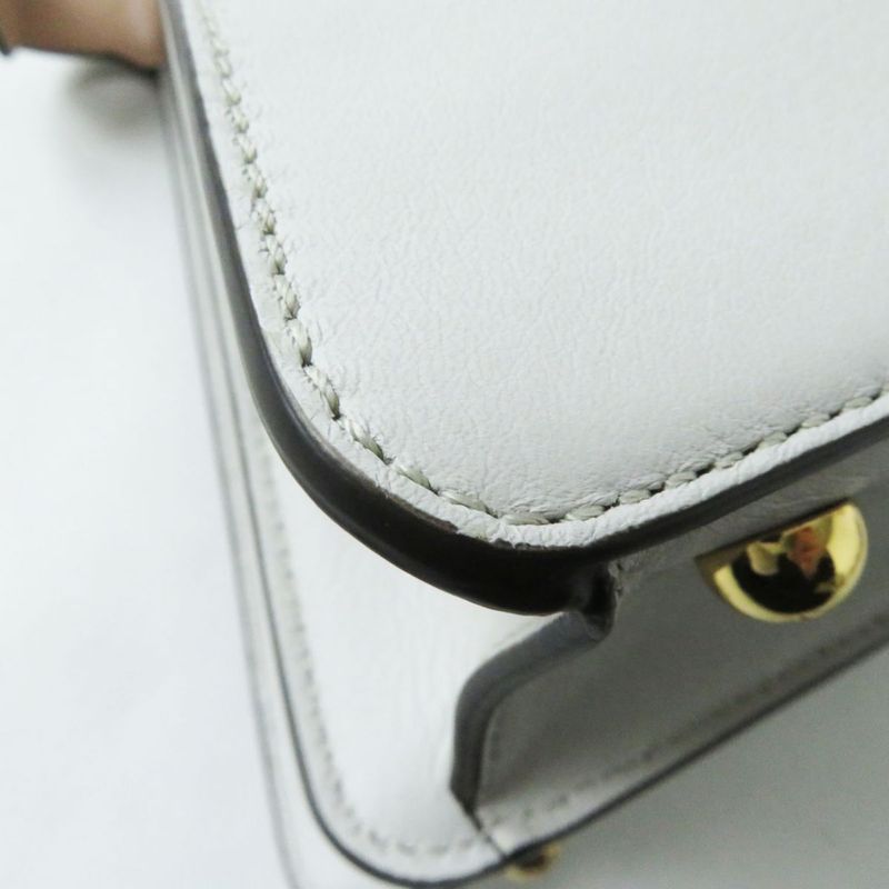 Fendi 8bn321 Peekaboo Icieux Medium 2 Way Hand/shoulder Bag Light Gray