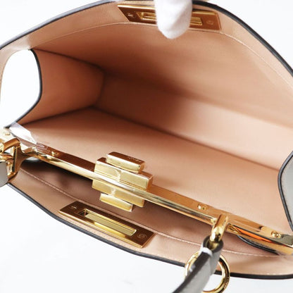 Fendi 8bn321 Peekaboo Icieux Medium 2 Way Hand/shoulder Bag Light Gray