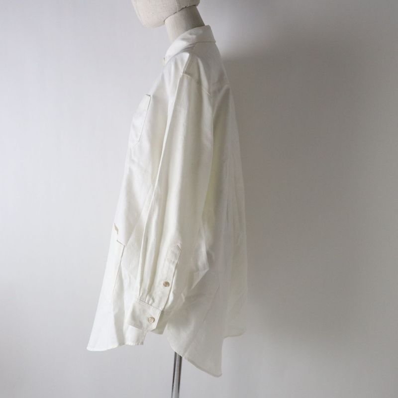 Hermes Gucci 734525 Women's Long Sleeve Cotton Poplin Shirt