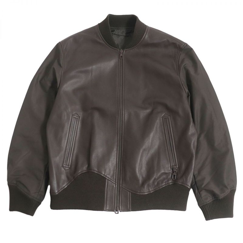 Louis Vuitton 23SS Monogram Logo Plate Leather And Nylon Reversible Blouson