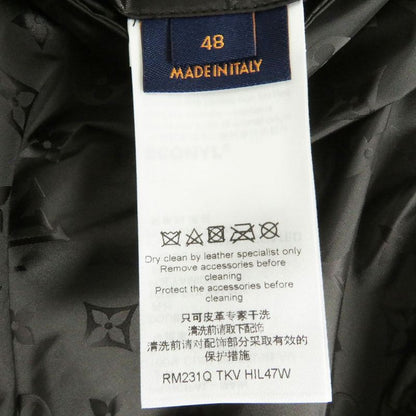 Louis Vuitton 23SS Monogram Logo Plate Leather And Nylon Reversible Blouson