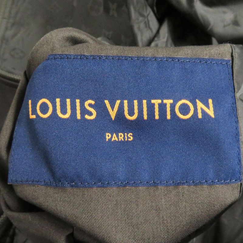 Louis Vuitton 23SS Monogram Logo Plate Leather And Nylon Reversible Blouson