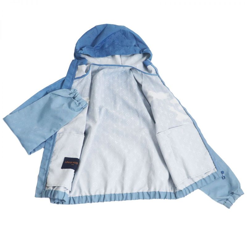 20AW Louis Vuitton 1a8a7m Monogram Clouds Cloud Pattern Zip-up Hooded Windbreake