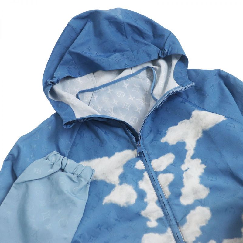 20AW Louis Vuitton 1a8a7m Monogram Clouds Cloud Pattern Zip-up Hooded Windbreake