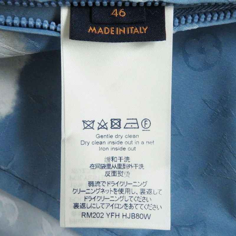 20AW Louis Vuitton 1a8a7m Monogram Clouds Cloud Pattern Zip-up Hooded Windbreake