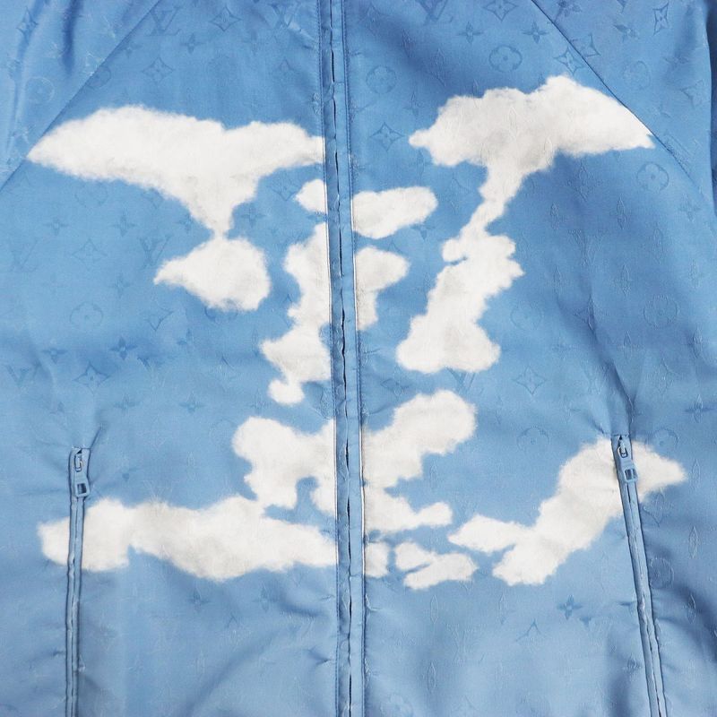 20AW Louis Vuitton 1a8a7m Monogram Clouds Cloud Pattern Zip-up Hooded Windbreake