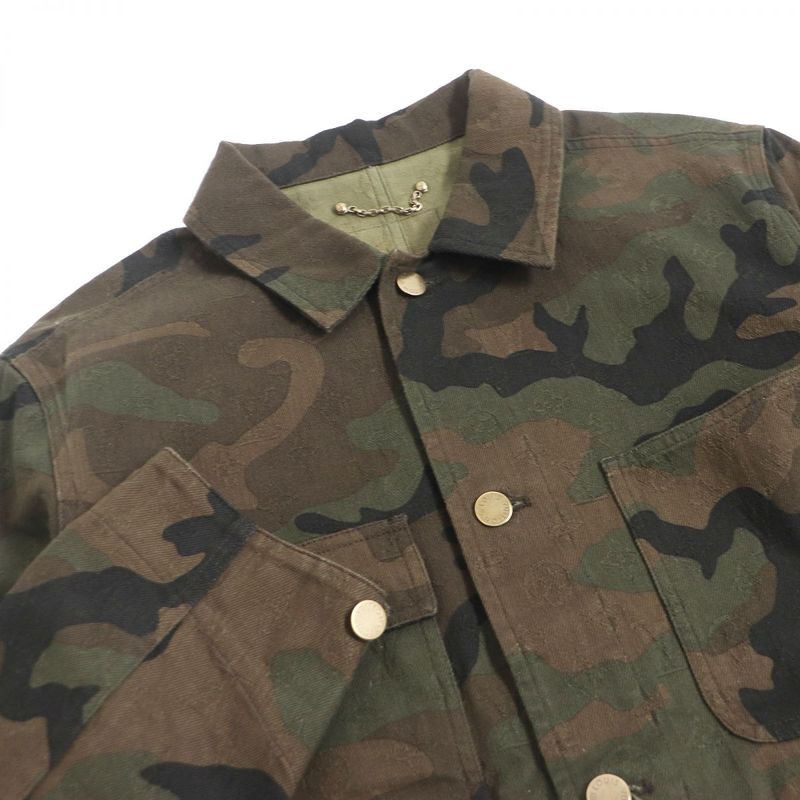 Louis Vuitton X Supreme Monogram Camouflage LV Jacquard Denim Trucker Jacket /