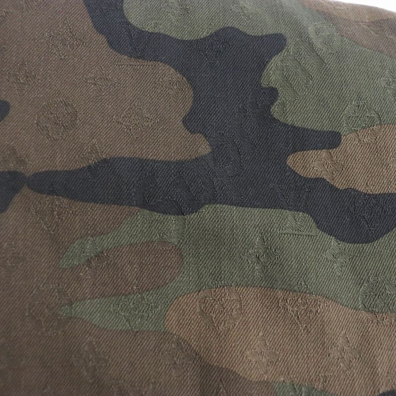Louis Vuitton X Supreme Monogram Camouflage LV Jacquard Denim Trucker Jacket /