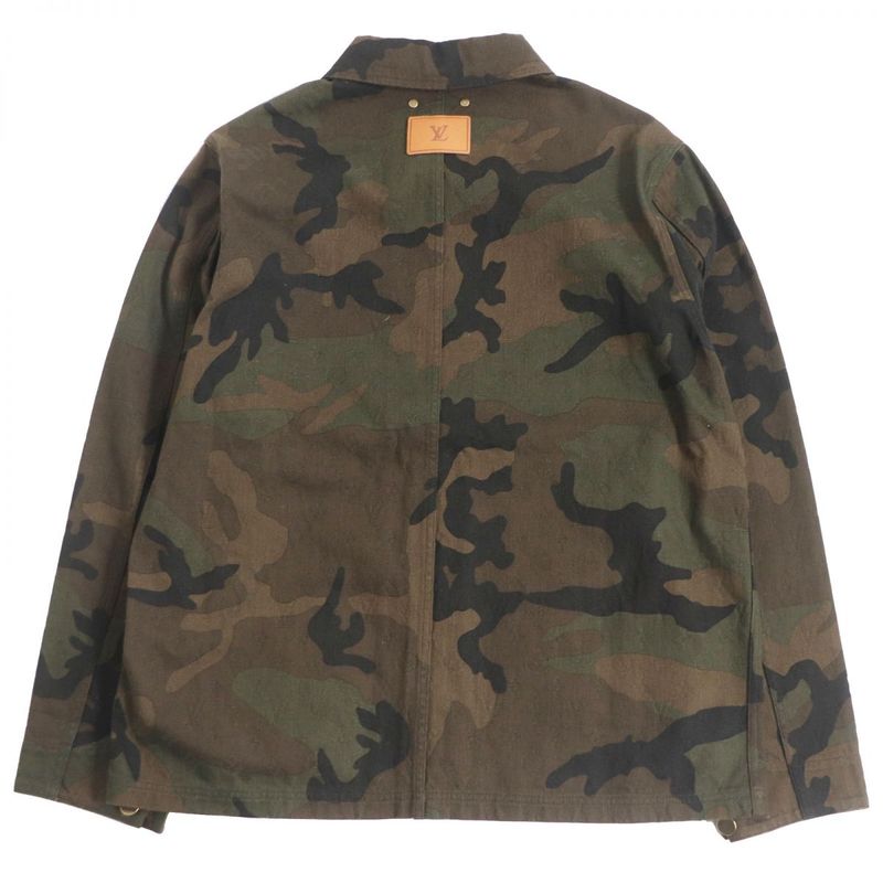 Louis Vuitton X Supreme Monogram Camouflage LV Jacquard Denim Trucker Jacket /