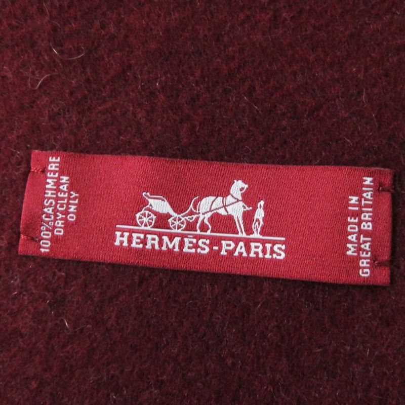 Hermes Made In Germany 100% Cashmere Kazak Large Shawl/scarf With Fringe