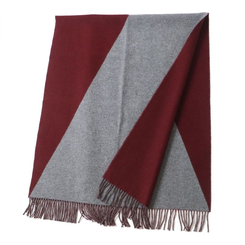 Hermes Made In Germany 100% Cashmere Kazak Large Shawl/scarf With Fringe