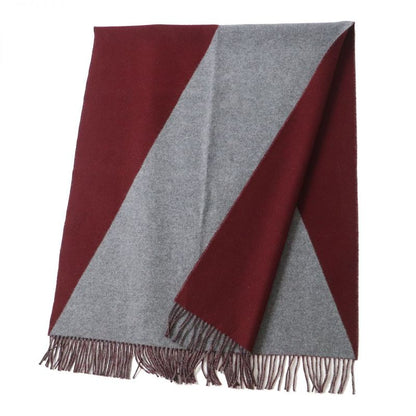 Hermes Made In Germany 100% Cashmere Kazak Large Shawl/scarf With Fringe