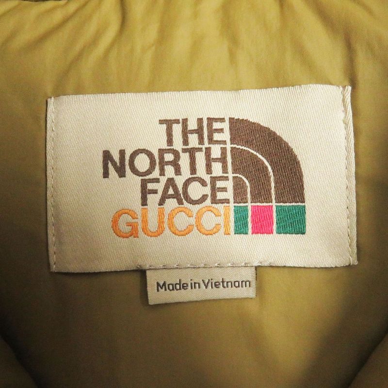 22ss Gucci X The North Face 663758 Logo Embroidery WZIP Hooded Down Jacket