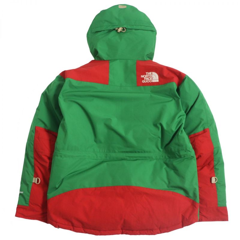 22ss Gucci X The North Face 663758 Logo Embroidery WZIP Hooded Down Jacket