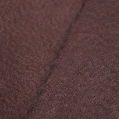 Hermes Logo Embroidered Fringed 100% Cashmere Scarf Red Brown Made In Scotland