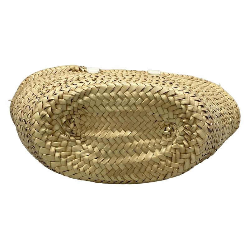 Celine Tote Bag Teen Triomphe Pannier Beige And White Basket Bag/2way