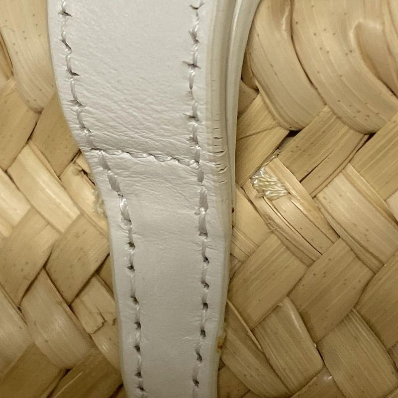 Celine Tote Bag Teen Triomphe Pannier Beige And White Basket Bag/2way