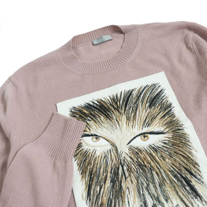 DIOR Homme Patch Embroidery 100% Cashmere Crewneck Long Sleeve Knit / Sweater