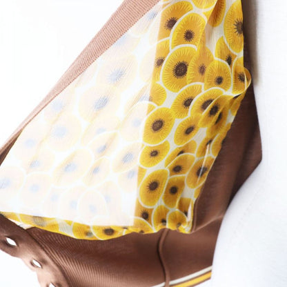 Hermes Women's 100% Silk Long-sleeved Cardigan With Brown And